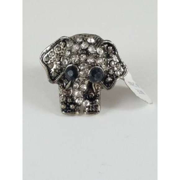 NWT! Womens Chuns Fashions Ring Elephant One Size Bling Rhinestones Jewelry - Picture 2 of 6